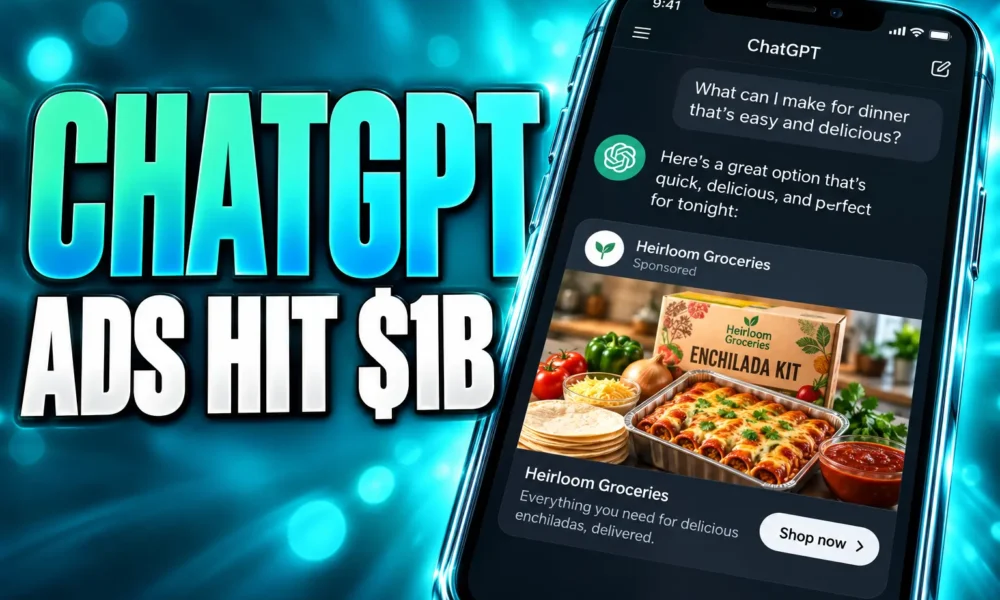 ChatGPT ads hit $1 billion run rate OpenAI