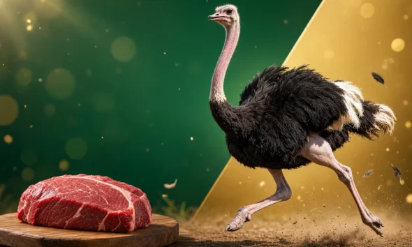 Kentucky ostrich farm alpha-gal beef substitute